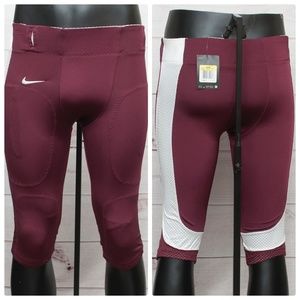 Nike Mens Open Field Football Pants Small Maroon